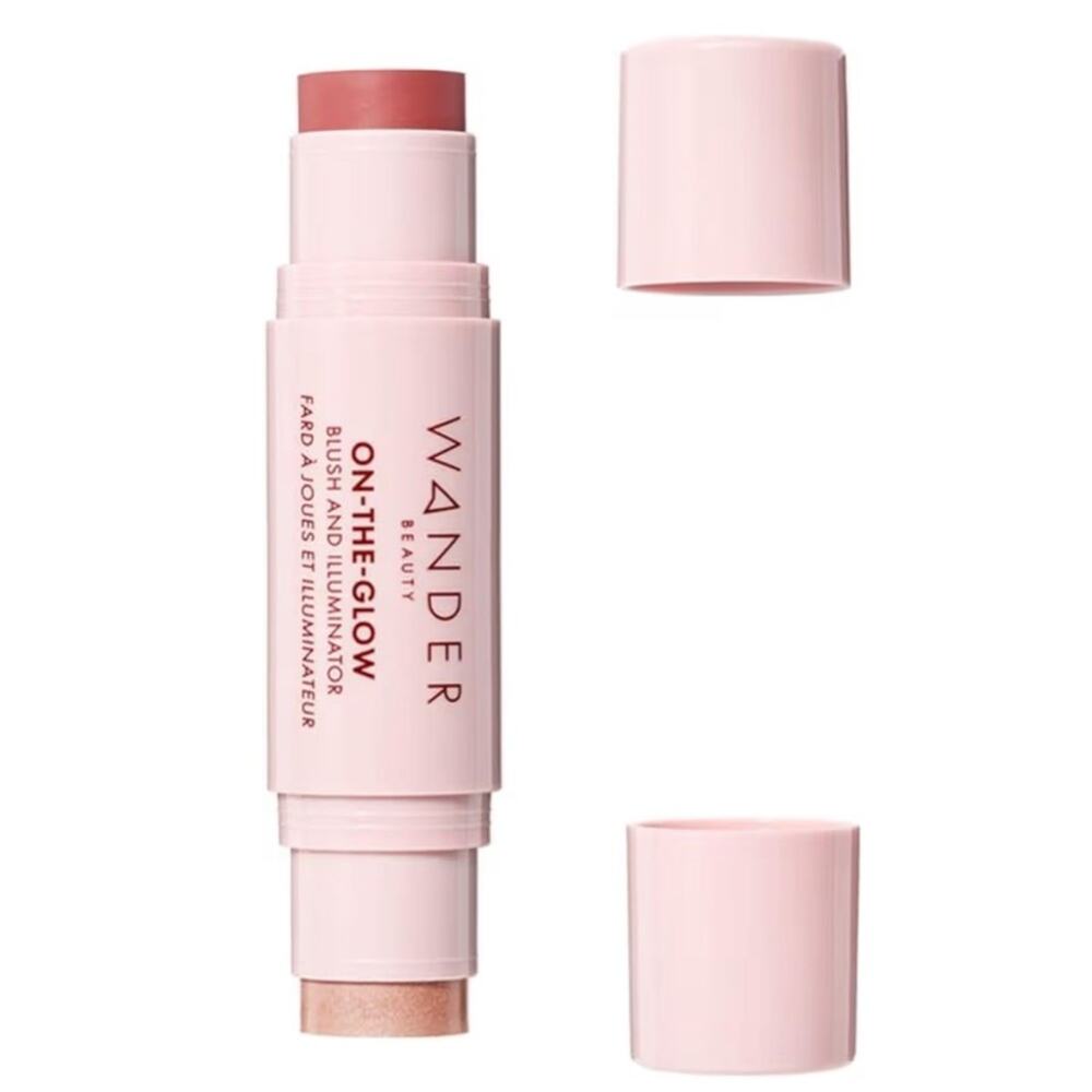 NIB Wander Beauty On-the-Glow Blush and Illuminator - Sienna Sunset/Nude Glow